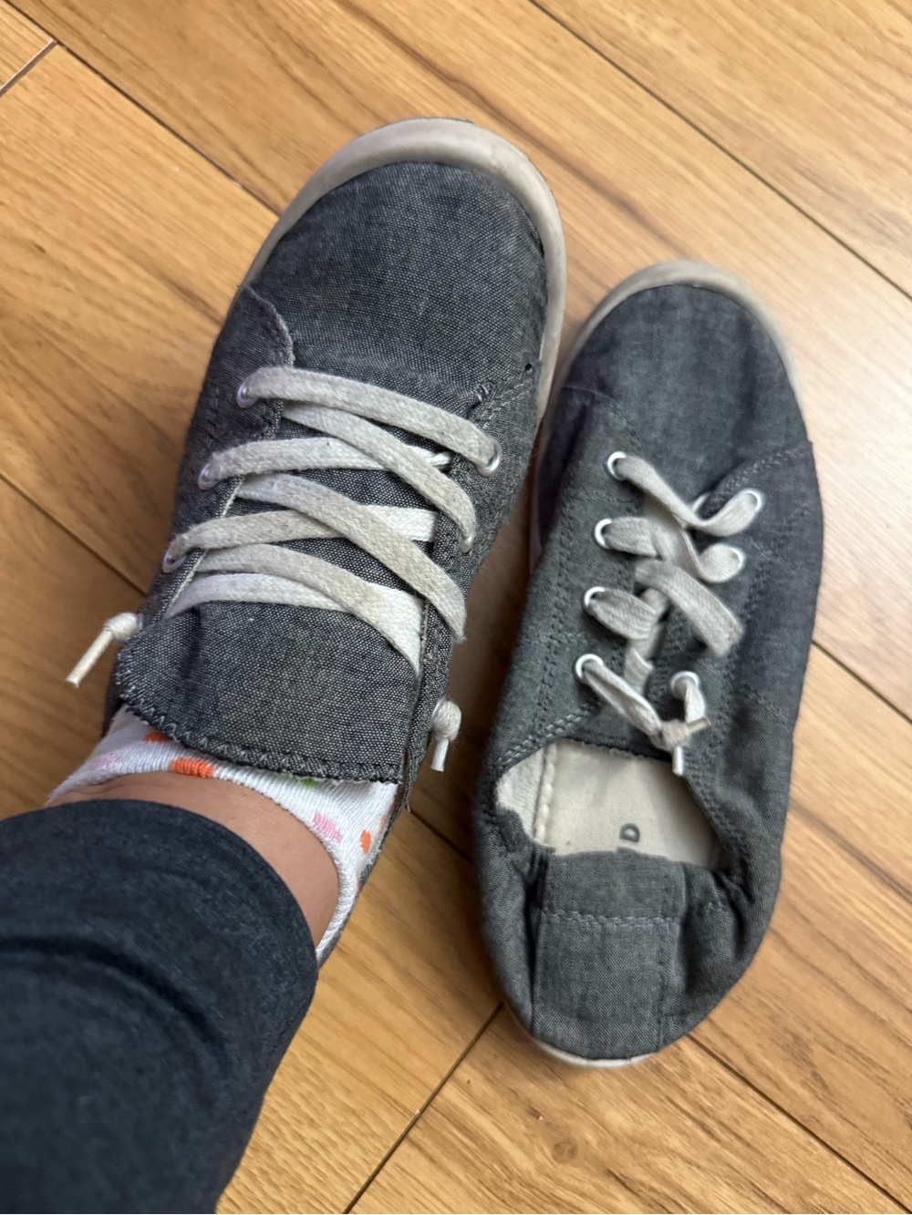 torrid Charcoal Gray Canvas Slip-On Sneakers